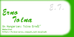 erno tolna business card